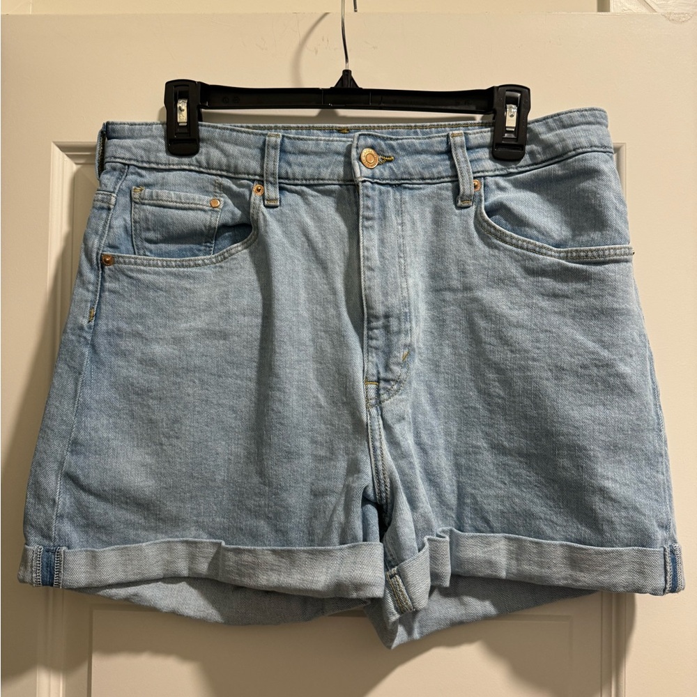 & Denim Ultra High Waist Mom Shorts